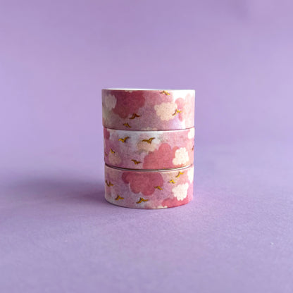 Washi tapes variados con detalles brillantes en foil - 2 metros - Venta por unidad