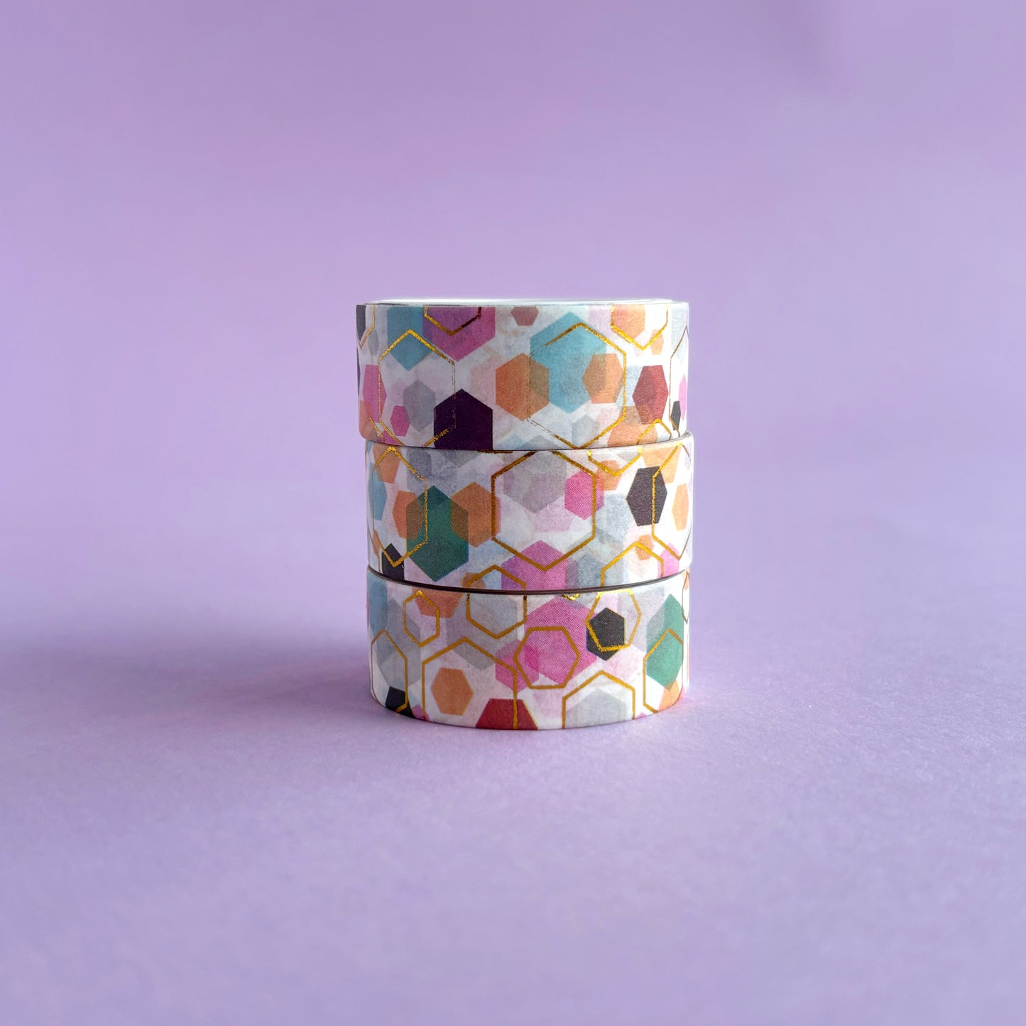 Washi tapes variados con detalles brillantes en foil - 2 metros - Venta por unidad