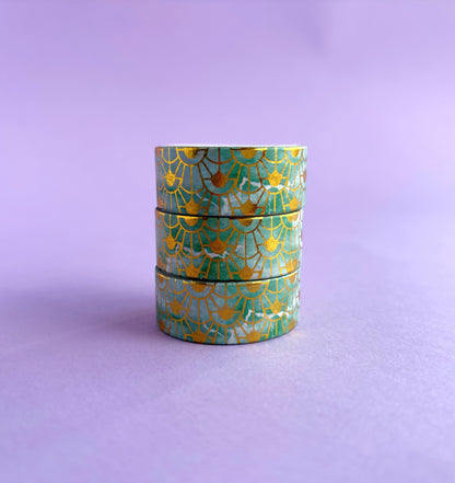 Washi tapes variados con detalles brillantes en foil - 2 metros - Venta por unidad
