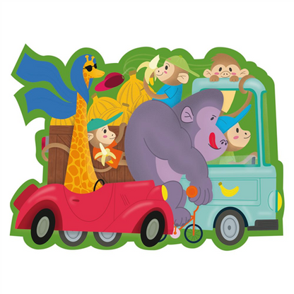 Rompecabezas 50 piezas en cartón XL – Animales de la selva