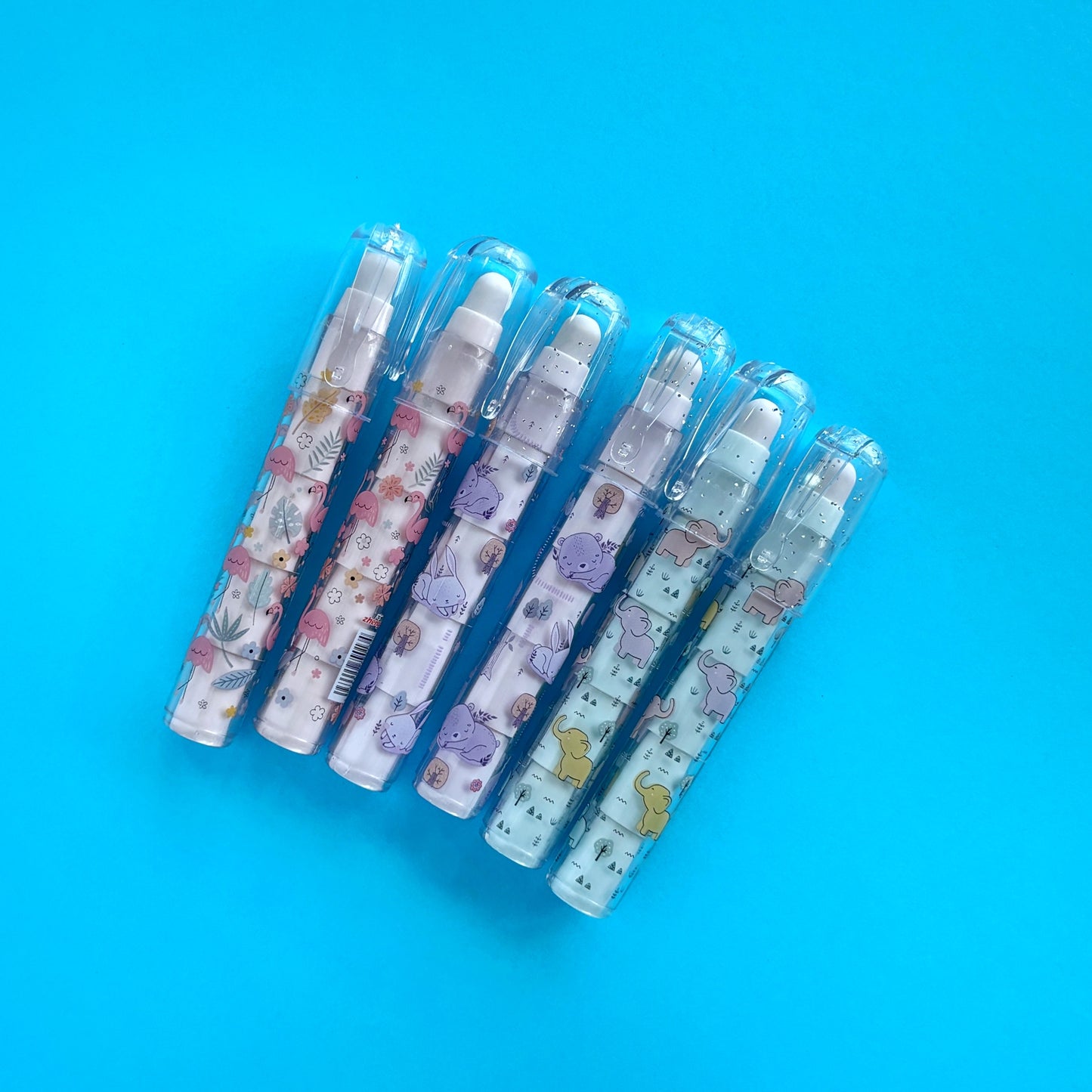 Borrador tipo lapicero 5 puntas, con motivo de animales