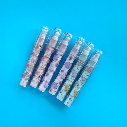 Borrador tipo lapicero 5 puntas, con motivo de animales