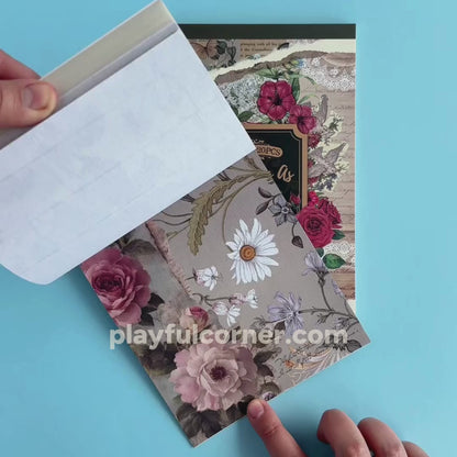 Bloc de stickers y papeles - Blooming like flowers