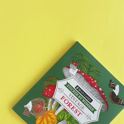 Libro de Stickers por Números Brain Games: Forest - 28 imágenes para completar