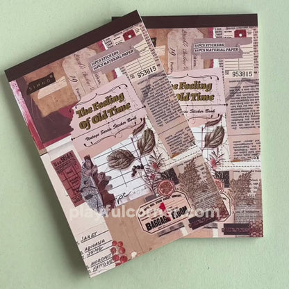 Bloc de Sticker y papeles Ephemera "A feeling of another time"