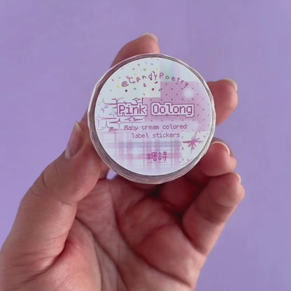 Pastel Notes – Washi Stickers en Rollo (Rosa / Azul)