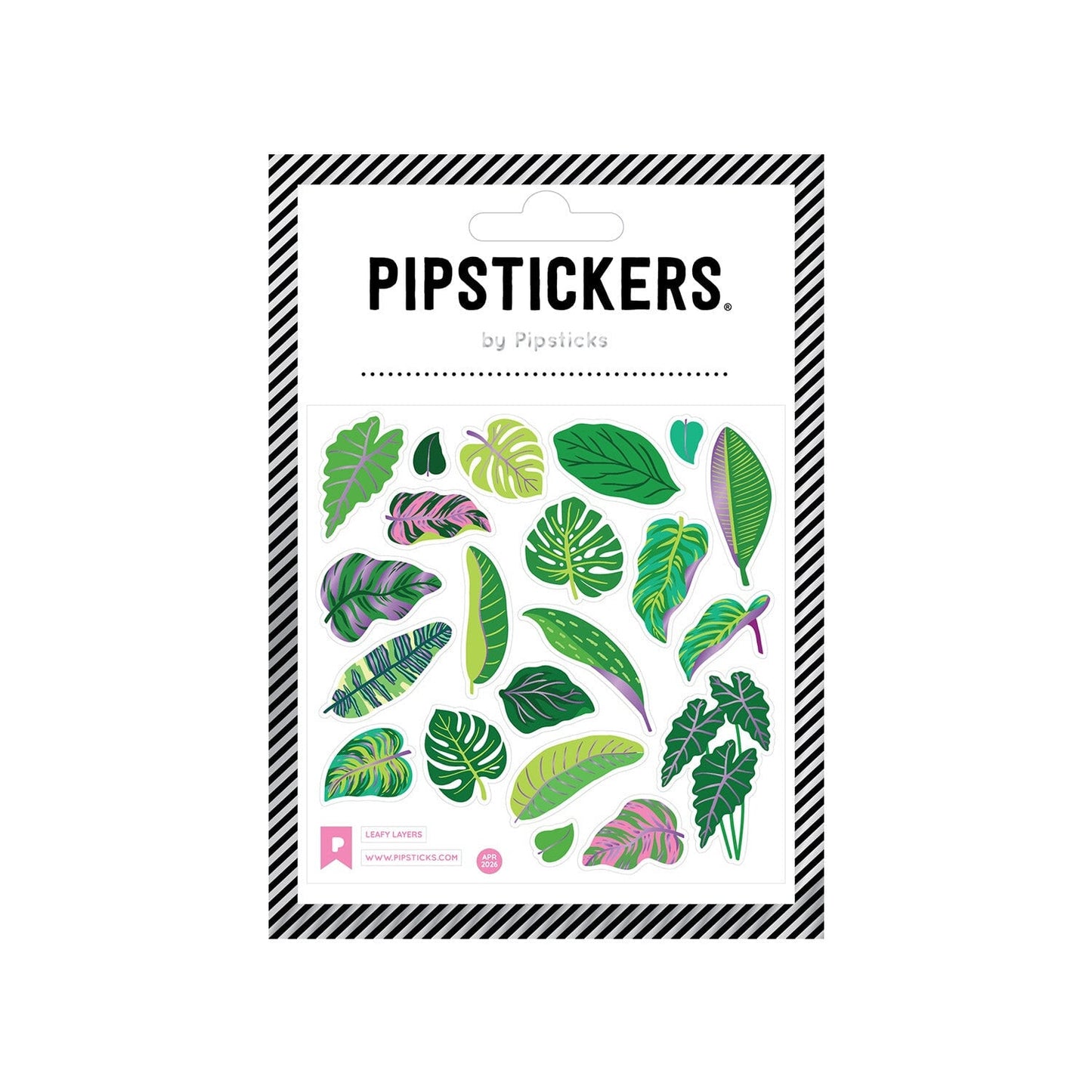 Stickers Pipsticks Original - Leafy Layers (Lamina de 7.6 cm x 17.8 cm)